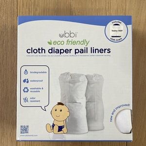 New in box ubbi cloth diaper pail liners, includes 2 liners.